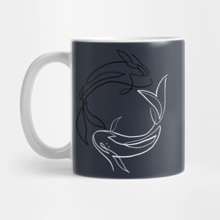 Koi Fish Line Art Collection Mug